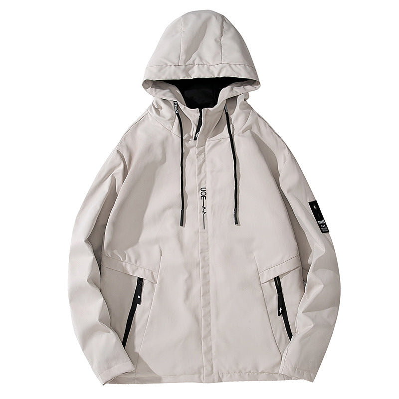 Herren Leichte Kapuzen-Softshelljacke im urbanen Utility-Stil mit verstellbarer Kapuze und verdecktem Reißverschluss Nord Taschen