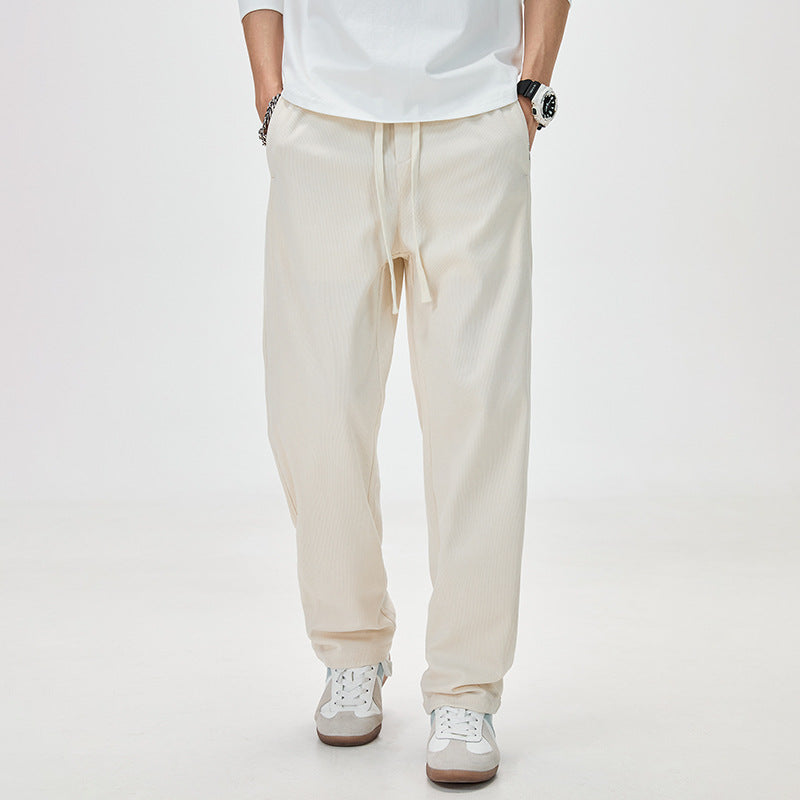 Herren Cordhose mit Kordelzug und geradem Bein Nord Taschen