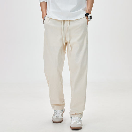 Herren Cordhose mit Kordelzug und geradem Bein Nord Taschen