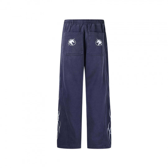 Herren weite Sweatpants im Baggy‑Cut mit Elastikbund, Kordelzug und geraffter Kniepartie Nord Taschen