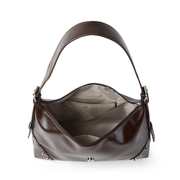 Damen Tasche mit dekorativen Nieten und elegantem Schnallenverschluss Nord Taschen