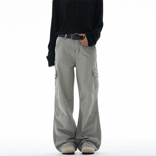 Damen Extraweite utilitaristische Cargohose mit tiefem Schritt und abnehmbarem Schlüsselanhänger Nord Taschen