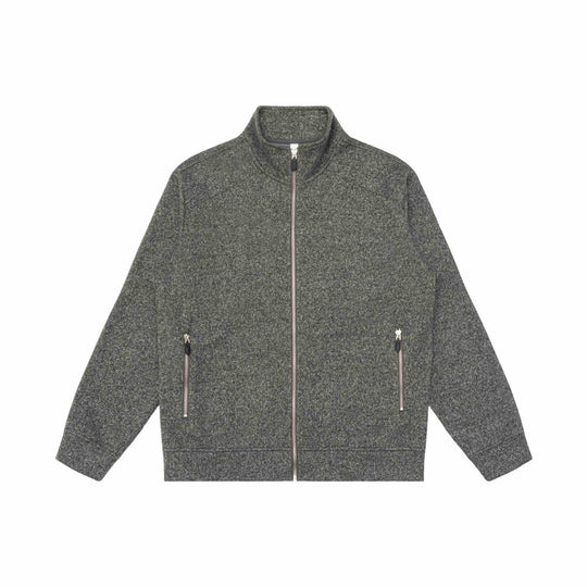 Damen Zipjacke aus meliertem Teddy-Fleece mit Stehkragen und Reißverschlusstaschen Nord Taschen