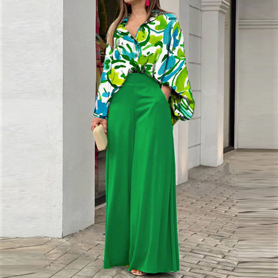 Damen Fließende Highwaist Palazzo‑Hose mit weitem Bein und elegantem Satinfall Nord Taschen