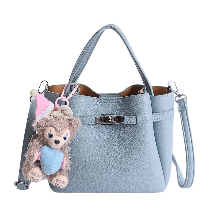 Damen Designer-Handtasche mit süßem Plüschtieranhänger Nord Taschen