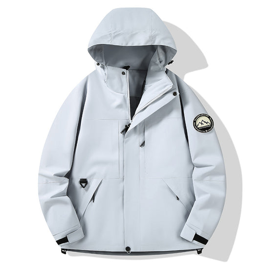 Damen wasserdichte Hardshell-Outdoorjacke mit Kapuze und Multifunktionstaschen Nord Taschen