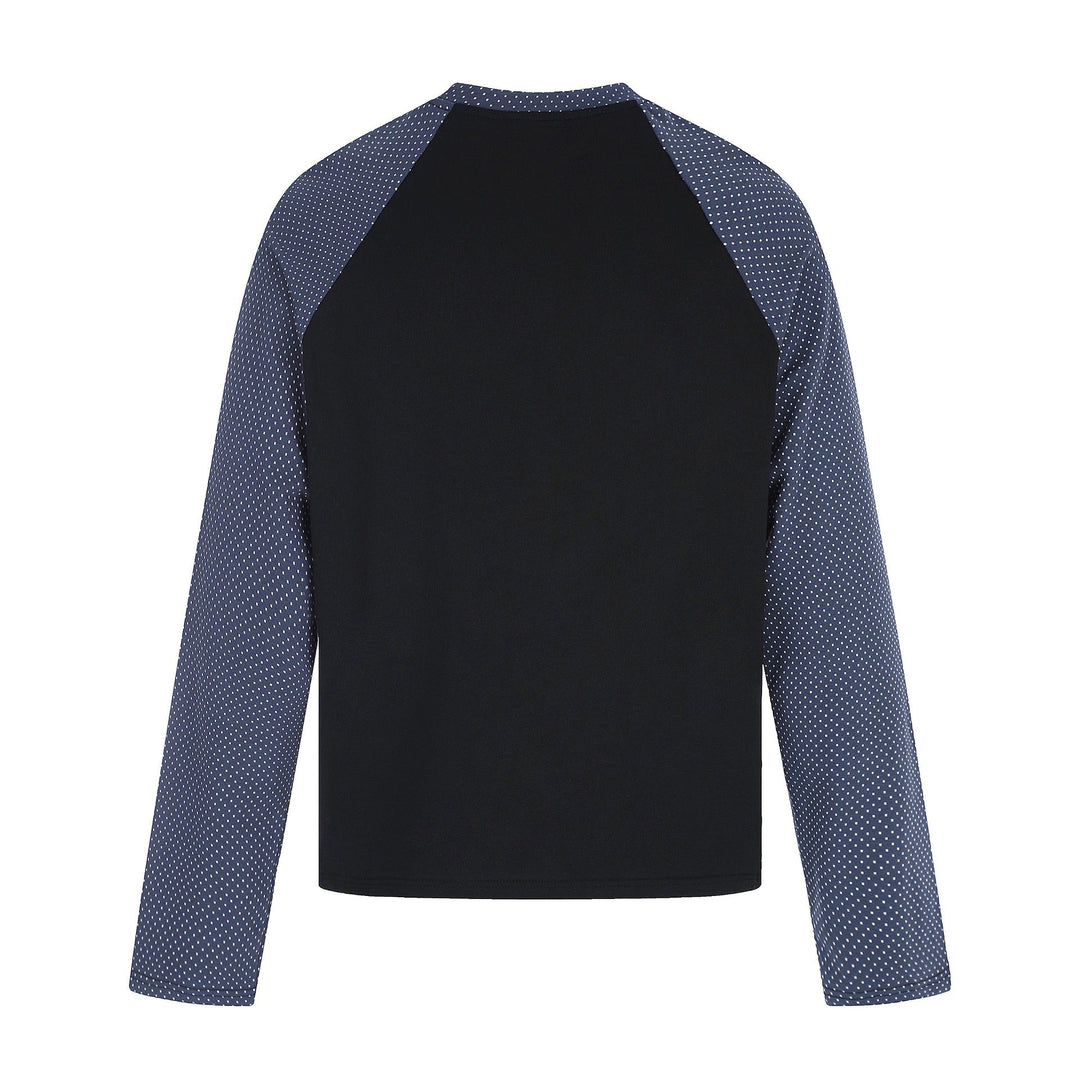 Damen Langarmshirt mit Raglanärmeln, dekorativem Schleifen-Print und weichem Baumwollmix Nord Taschen