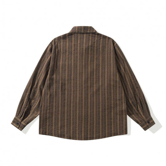 Unisex Lockeres Oversize-Hemd aus Leinenmix mit feiner Waffelstruktur und Brusttasche Nord Taschen