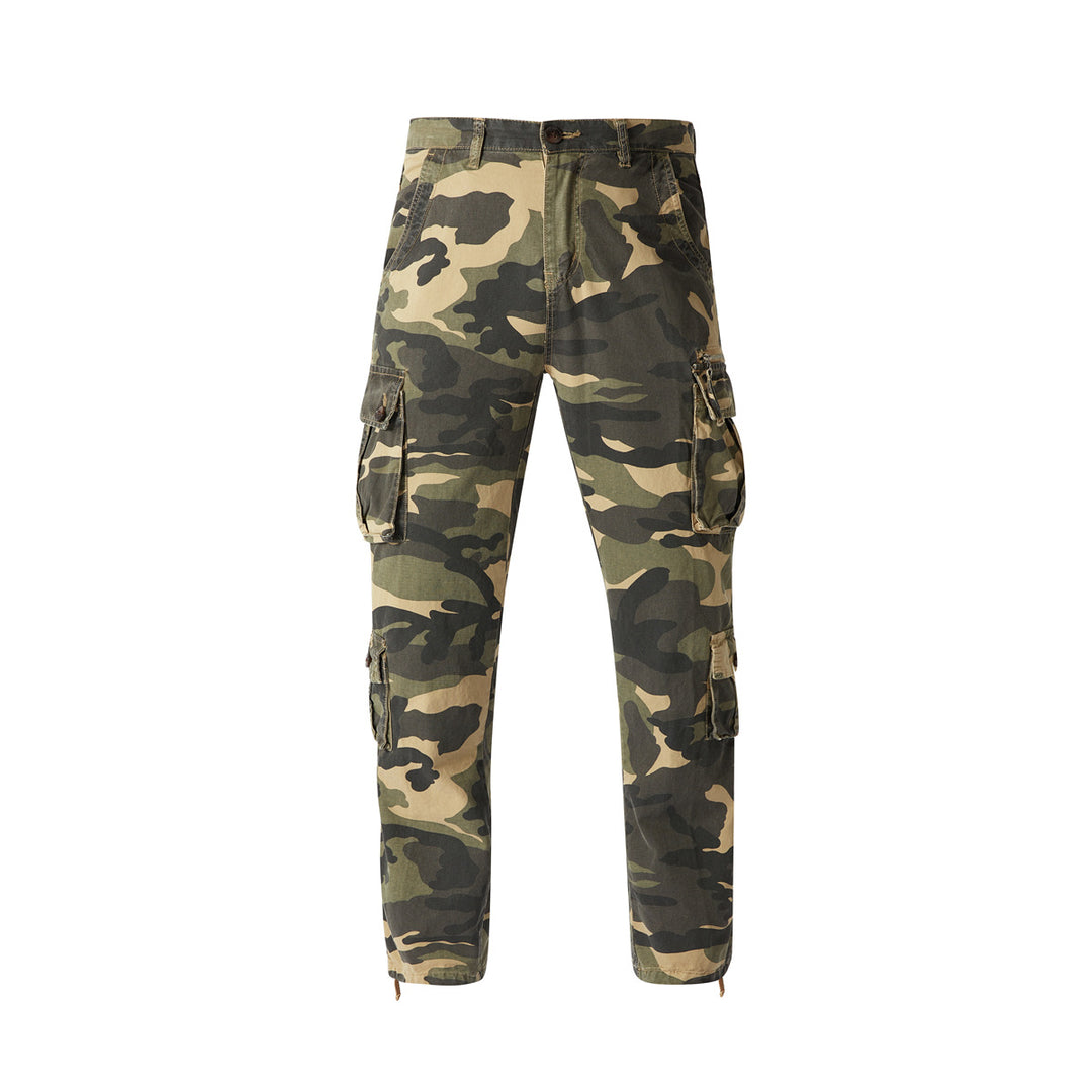 Herren Cargohose im Camouflage‑Militärstil mit Mehrfachtaschen und verstellbaren Knöchelbändern Nord Taschen