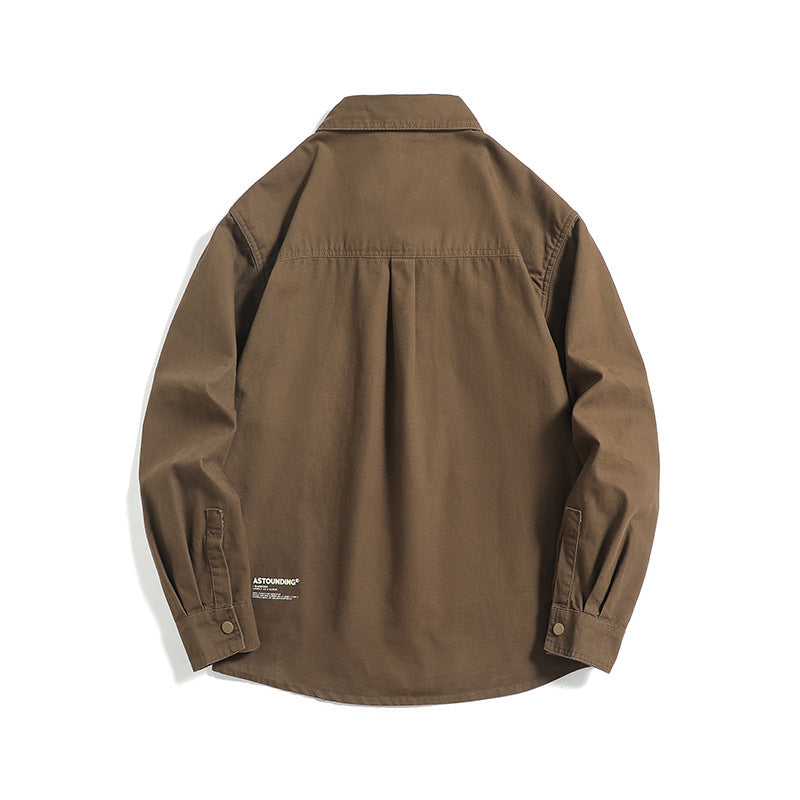 Herren Overshirt-Jacke im Workwear-Stil mit aufgesetzten Brusttaschen und Druckknopfverschluss Nord Taschen