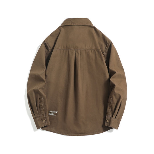 Herren Overshirt-Jacke im Workwear-Stil mit aufgesetzten Brusttaschen und Druckknopfverschluss Nord Taschen