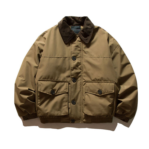 Herren Kurz geschnittener thermoisolierter Field‑Blouson mit Cordkragen und großzügigen Pattentaschen Nord Taschen