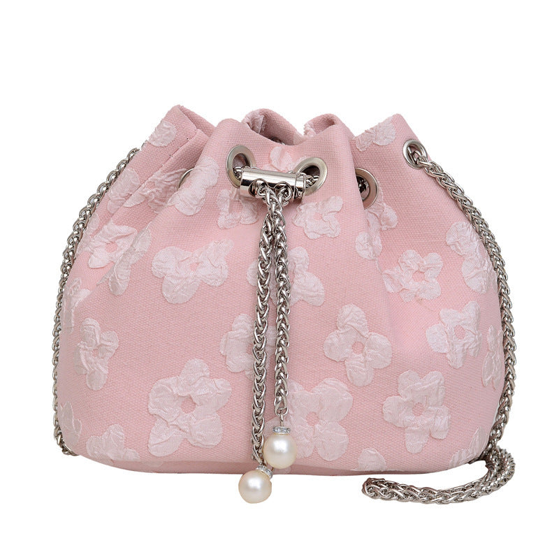 Damen Beuteltasche mit floralem Reliefdesign Nord Taschen