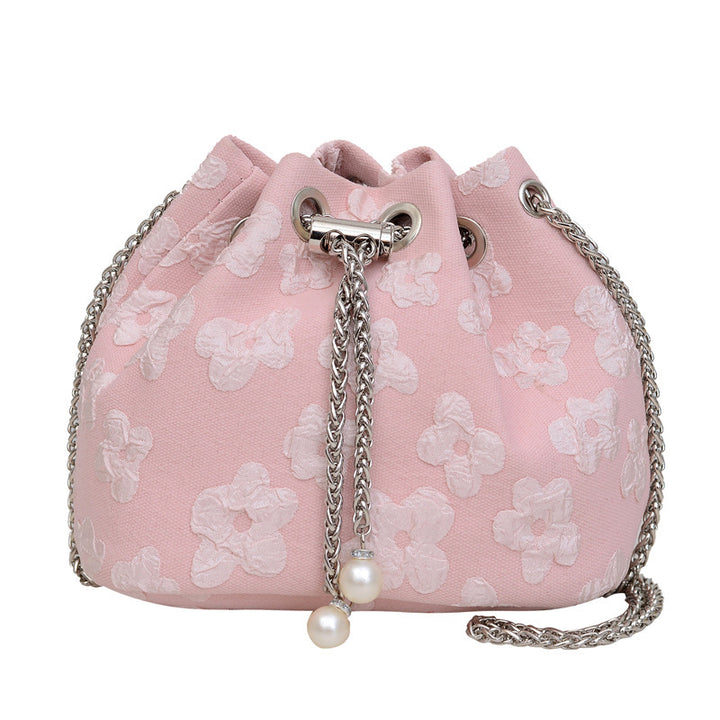 Damen Beuteltasche mit floralem Reliefdesign Nord Taschen
