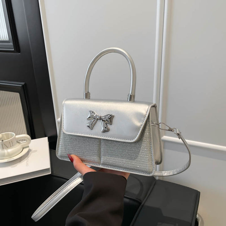Damen elegante Handtasche mit funkelndem Schleifendetail Nord Taschen