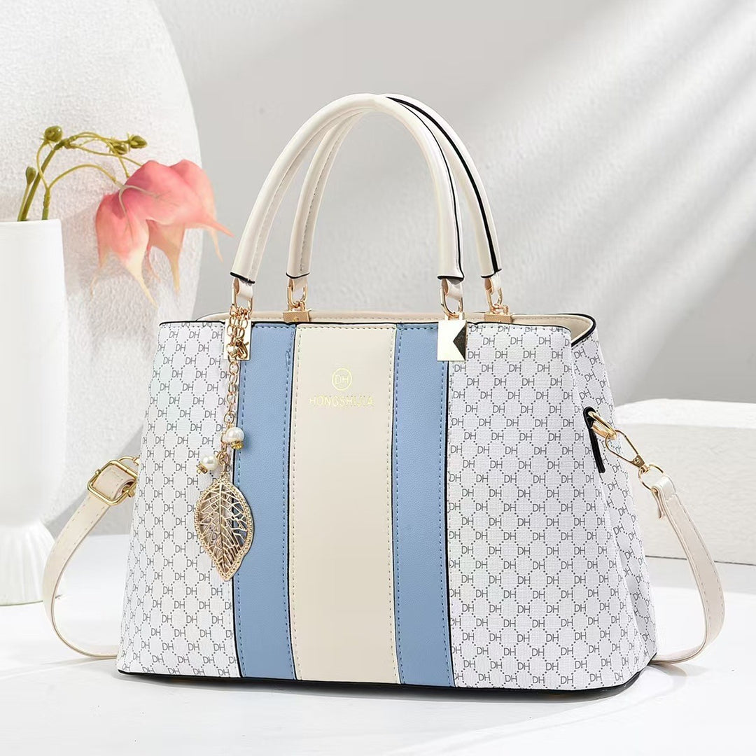 Damen elegante Handtasche mit luxuriösem Monogramm und abnehmbarem Schulterriemen Nord Taschen