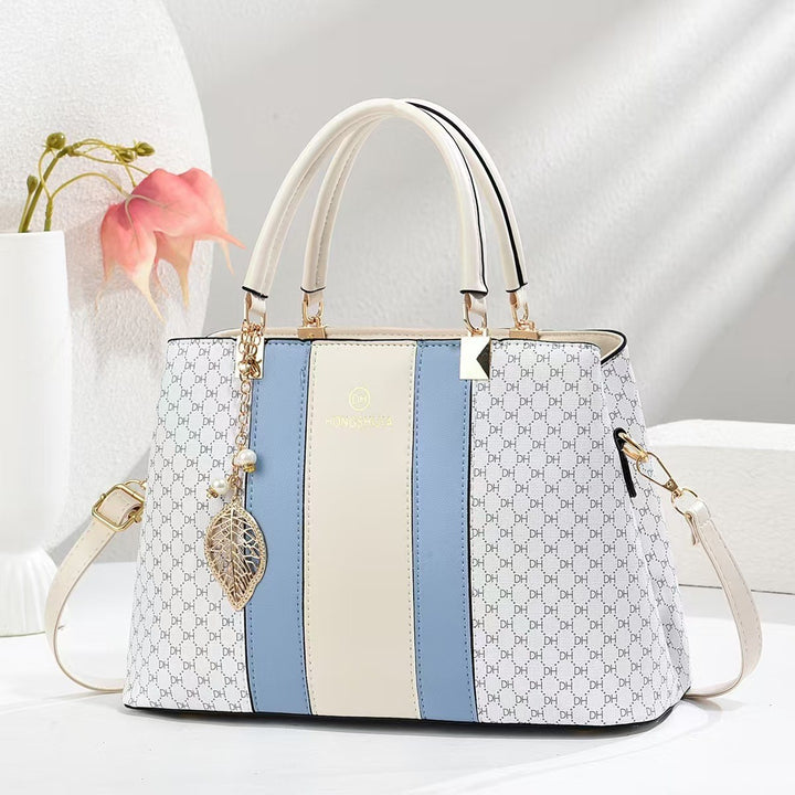 Damen elegante Handtasche mit luxuriösem Monogramm und abnehmbarem Schulterriemen Nord Taschen
