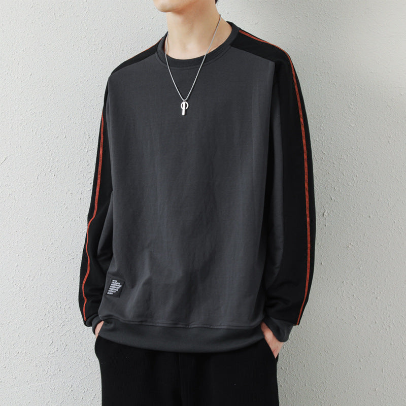 Herren Oversize-Sweatshirt mit kontrastierenden Ärmeln, Flachnaht-Details und Rippbündchen Nord Taschen