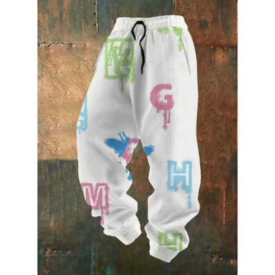 Damen Bequeme Freizeithose mit kreativem Druck Nord Taschen