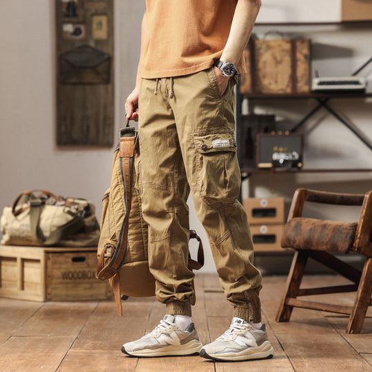 Herren Cargo-Jogginghose im Utility‑Stil mit elastischem Tunnelzugbund und verstärkten Kniepaneelen Nord Taschen