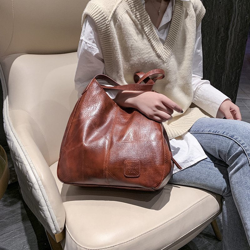 Damen Schultertasche im eleganten Vintage-Design Nord Taschen