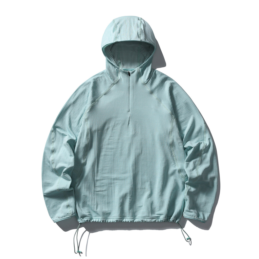 Herren Leichter Half‑Zip Kapuzenpullover aus technischem Funktionsmaterial Nord Taschen