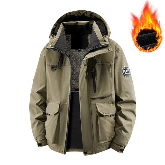 Herren Technischer Thermo-Parka mit Microfleece-Innenfutter und Utility-Taschen Nord Taschen