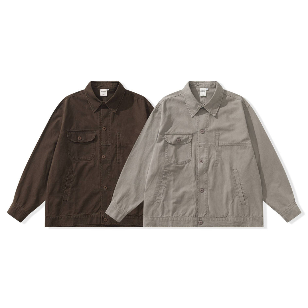 Herren Boxy-Canvas Utility-Blousonjacke mit großen Pattentaschen Nord Taschen