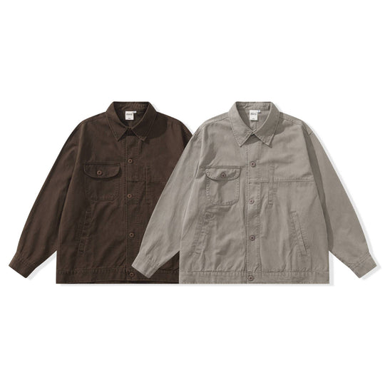 Herren Boxy-Canvas Utility-Blousonjacke mit großen Pattentaschen Nord Taschen