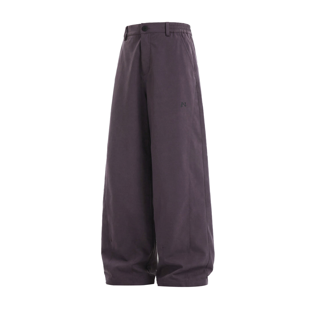 Damen Weite High‑Waist Palazzohose aus Baumwollmix mit elastischem Seitenbund und Bundschlaufen Nord Taschen