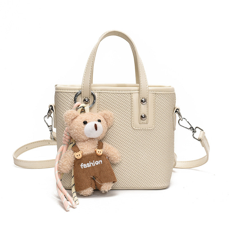 Damen Umhängetasche mit niedlichem Teddy-Anhänger Nord Taschen