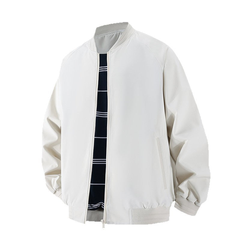 Herren Leichte Windbreaker-Bomberjacke mit Raglanärmeln, elastischen Bündchen und Zwei-Wege-Reißverschluss Nord Taschen