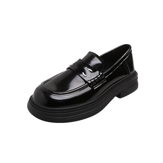 Damen Glänzende Penny‑Loafer im Retro‑Chunky‑Look mit sculpted Plateau‑Sohle Nord Taschen