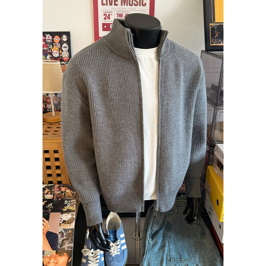 Herren Modischer Strickpullover mit hohem Kragen Nord Taschen