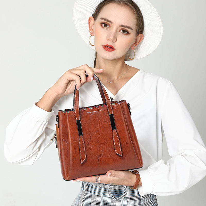 Damen strukturierten Henkeltasche aus hochwertigem Kunstleder Nord Taschen