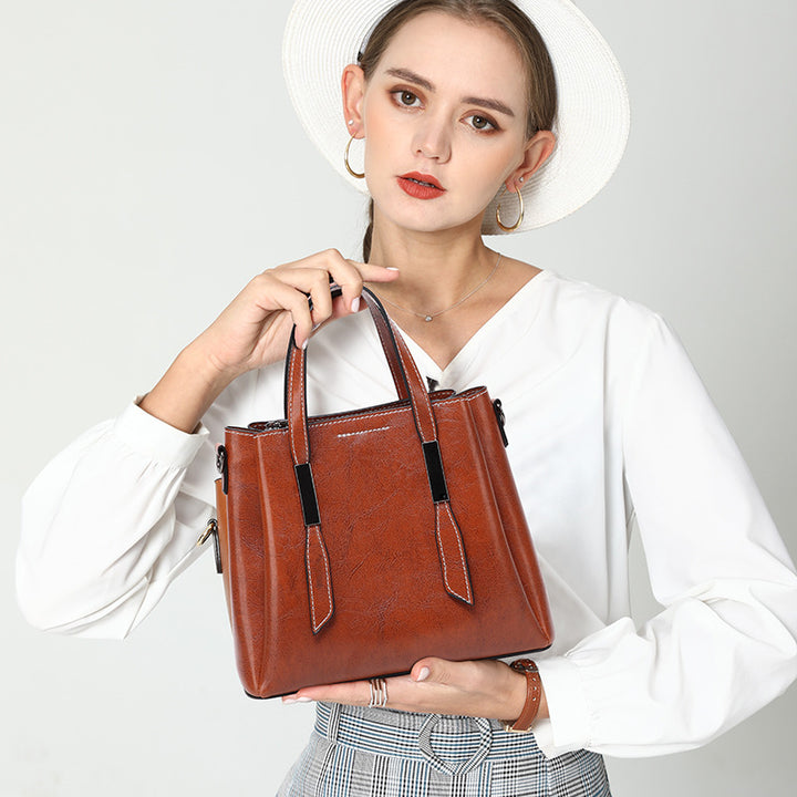 Damen strukturierten Henkeltasche aus hochwertigem Kunstleder Nord Taschen