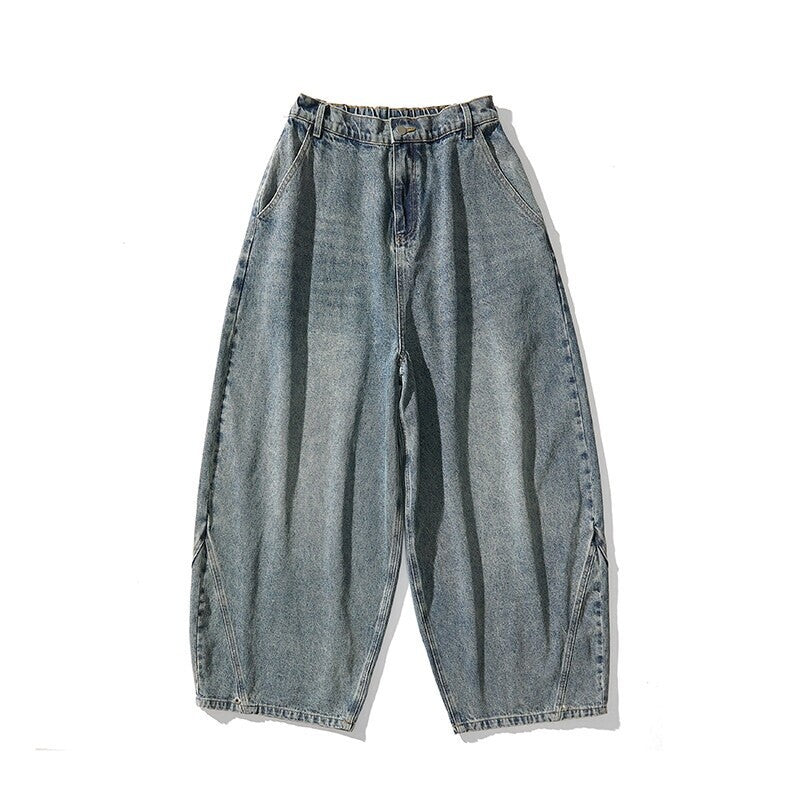 Herren extremweit geschnittene Baggy-Jeans mit tiefem Schritt und ballonförmigem Saum Nord Taschen