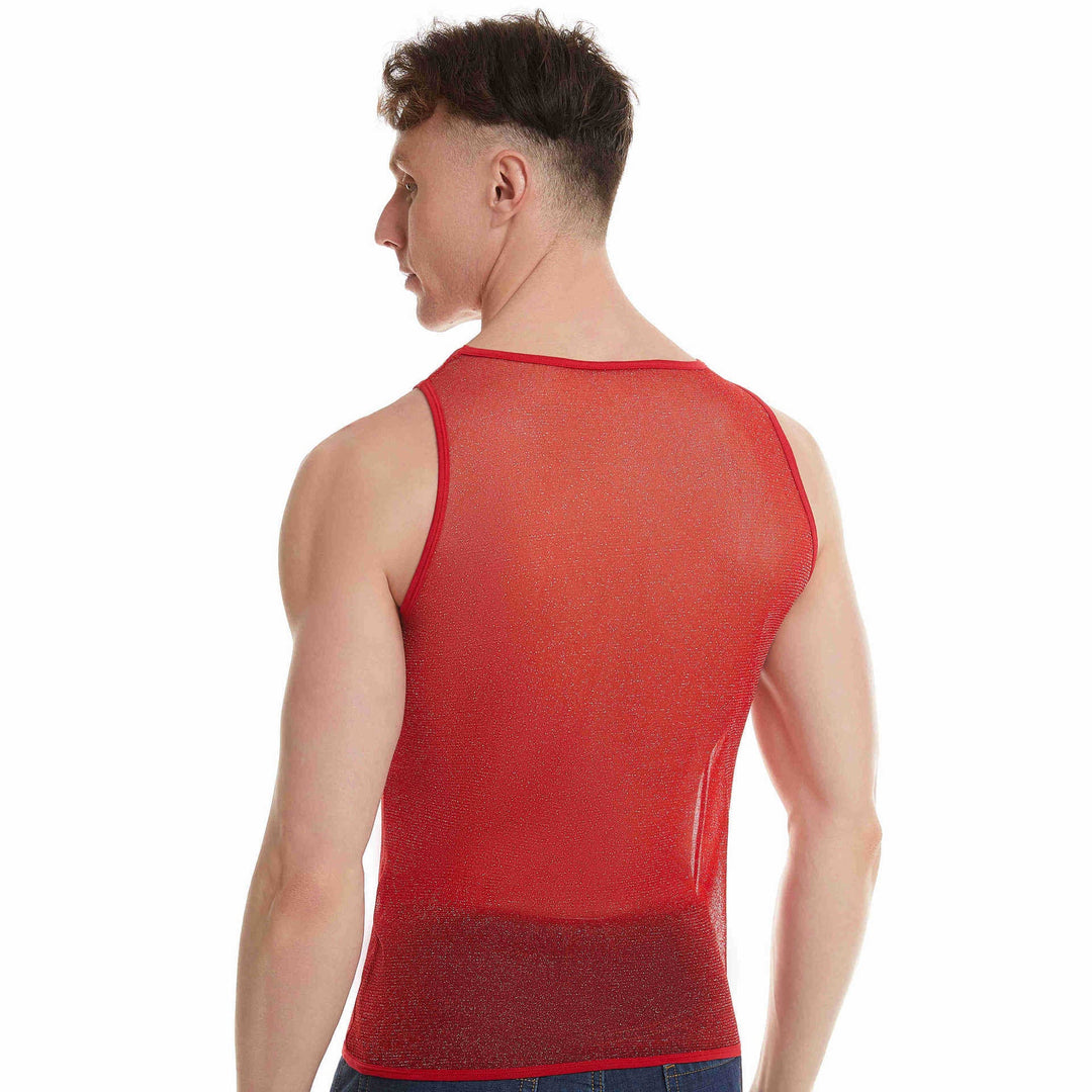 Herren Sportliches Netz-Tanktop