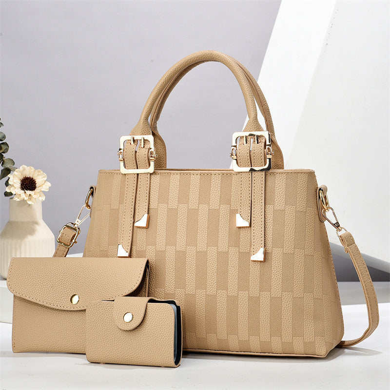 Damen Designer-Handtasche mit strukturiertem Obermaterial und abnehmbaren Mini-Accessoires Nord Taschen