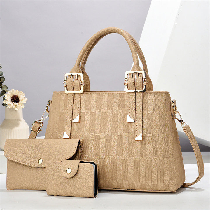 Damen Designer-Handtasche mit strukturiertem Obermaterial und abnehmbaren Mini-Accessoires Nord Taschen