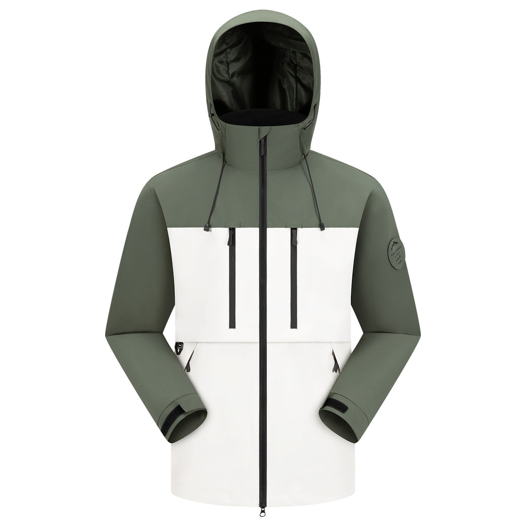Herren Regen-Softshellparka mit längerer Silhouette, verschweißten Nähten und wasserabweisenden Reißverschlüssen Nord Taschen