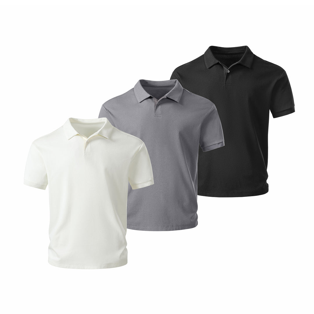 Herren Thermoregulierendes Piqué-Poloshirt mit feiner Struktur und Kurzarm Nord Taschen