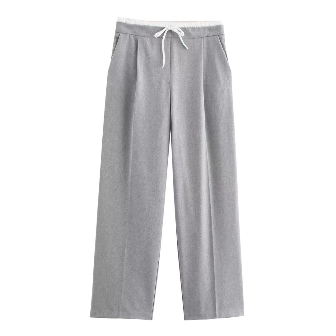 Damen 60+ weite Highwaist Palazzohose mit Tunnelzugbund und Bügelfalte Nord Taschen