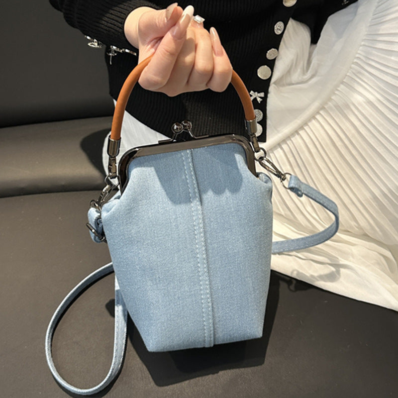 Damen Designer Handtasche im minimalistischen Denim-Stil Nord Taschen