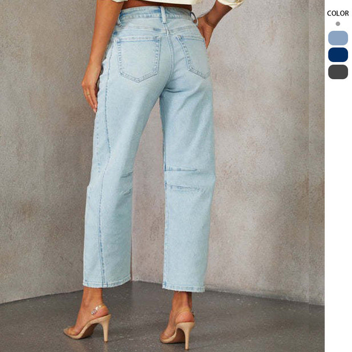Damen Hochtaillierte Mom-Jeans mit einzigartigem Schnitt