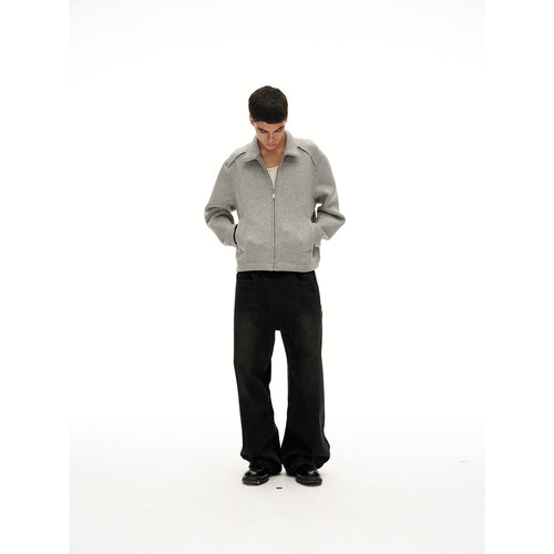 Damen Leichte Boxy‑Sweatjacke mit Hemdkragen, durchgehendem Reißverschluss und verdeckten Seitentaschen Nord Taschen