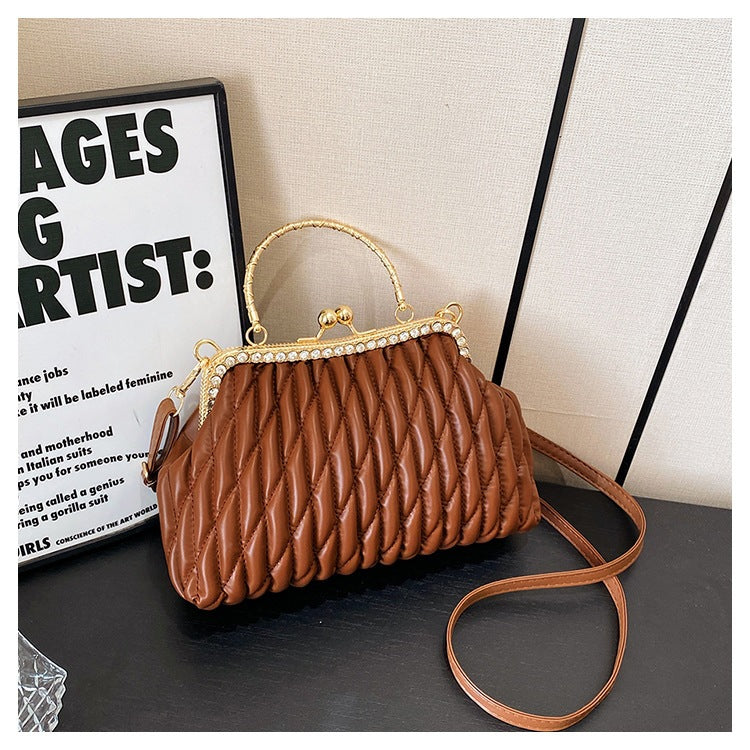 Damen elegante Schultertasche mit geflochtenem Design Nord Taschen