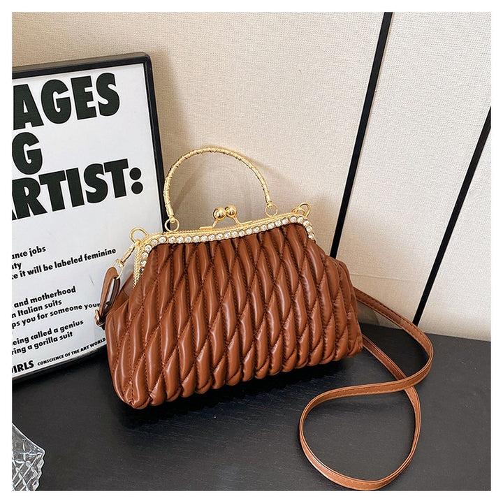 Damen elegante Schultertasche mit geflochtenem Design Nord Taschen