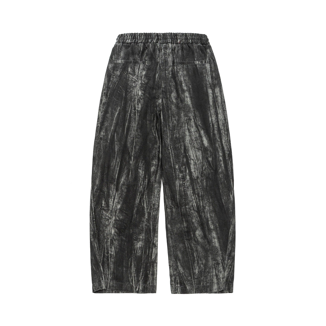 Herren Asymmetrische Haremshose mit Faltenlagen und Kordelzug Nord Taschen