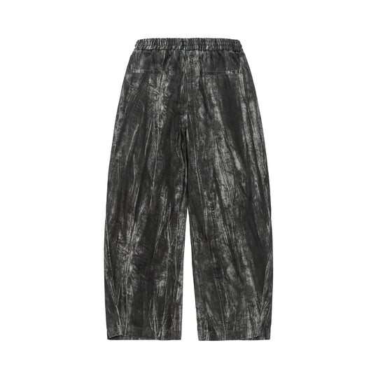 Herren Asymmetrische Haremshose mit Faltenlagen und Kordelzug Nord Taschen